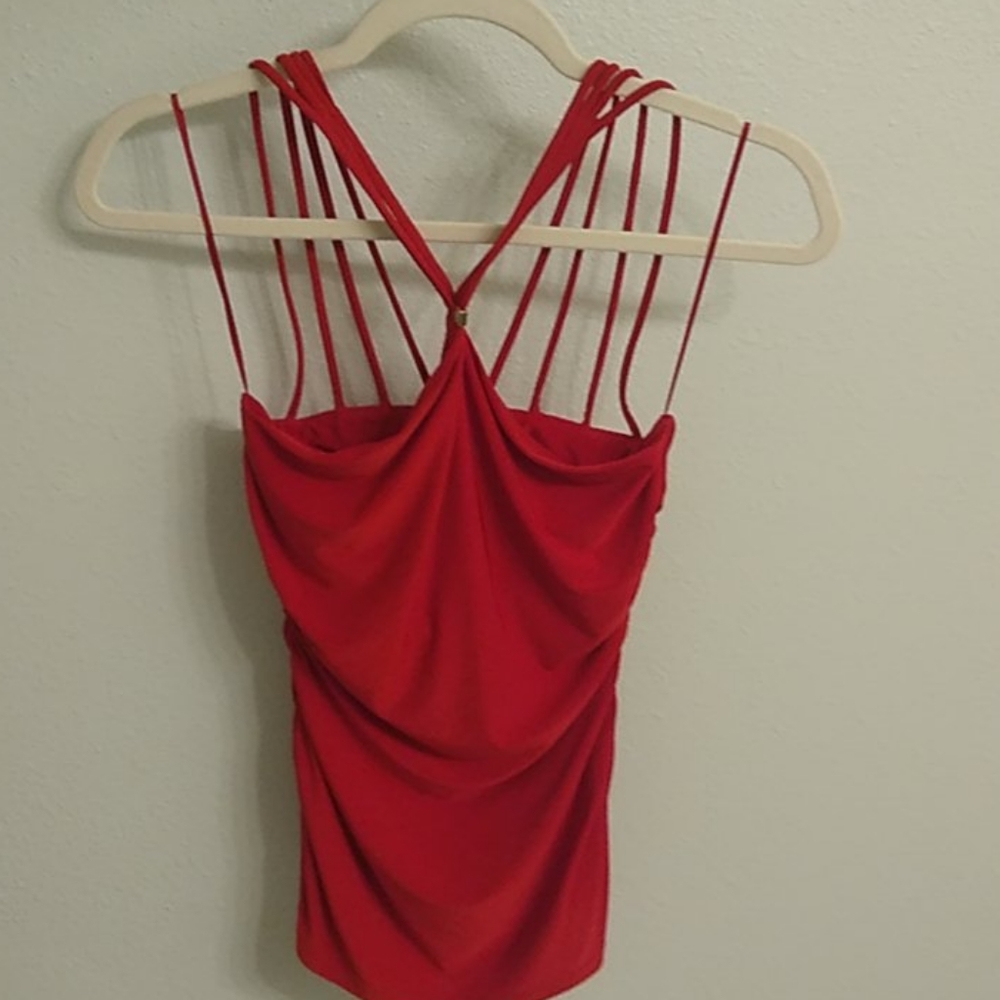Red Cache strappy top
